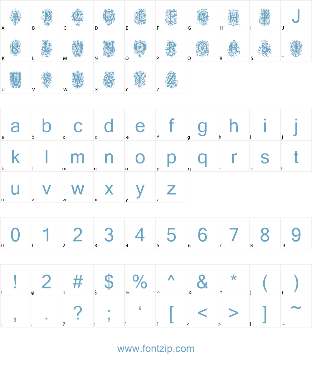 Chaucher Font Character