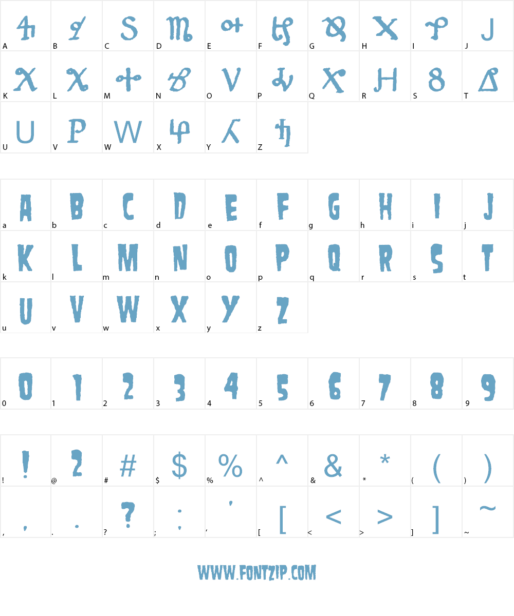 Danzig 4p Font Character