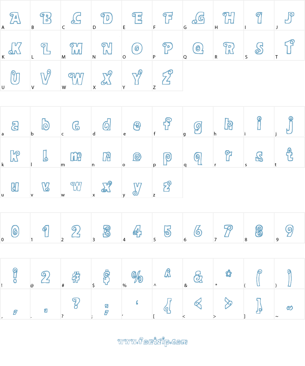 AlphaSnail Font Character