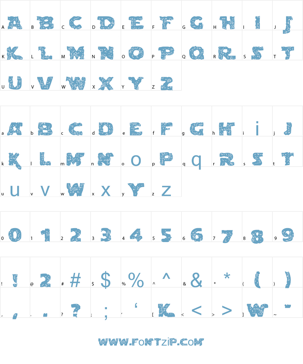 Blown Droid Font Character