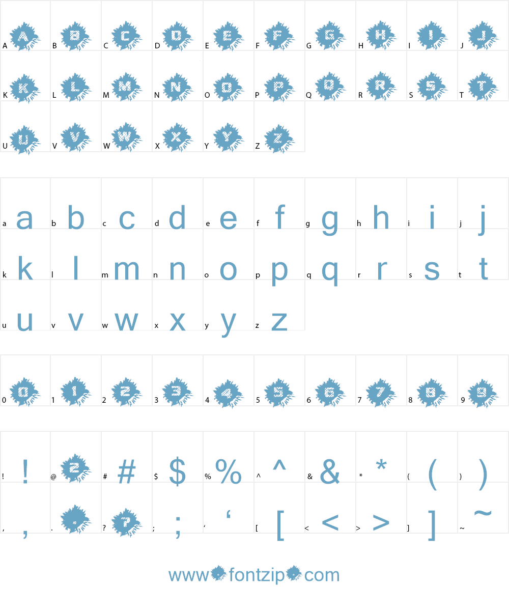 Dead Circuit Font Character