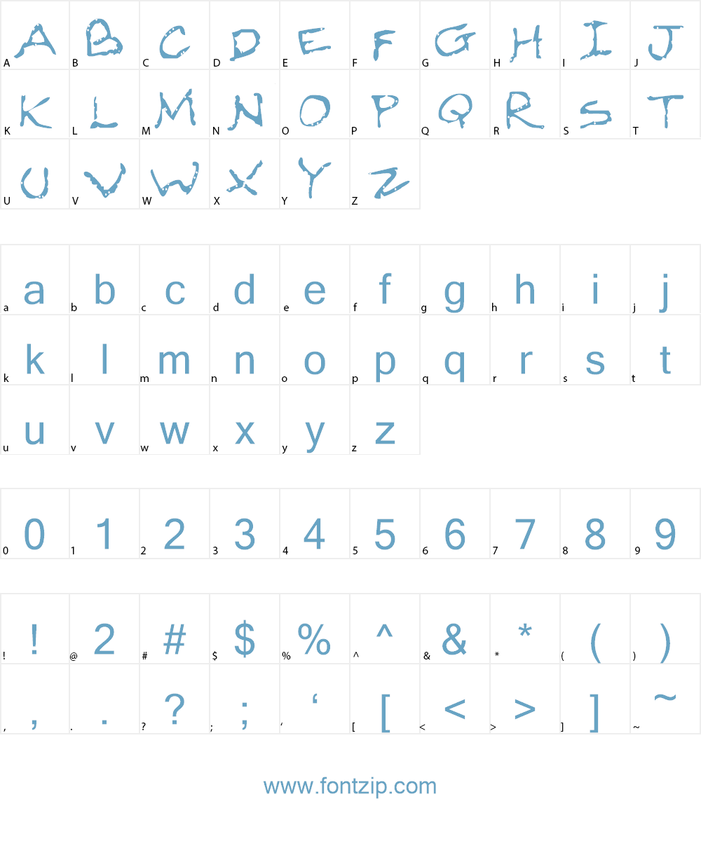 Green Blackboard Font Character