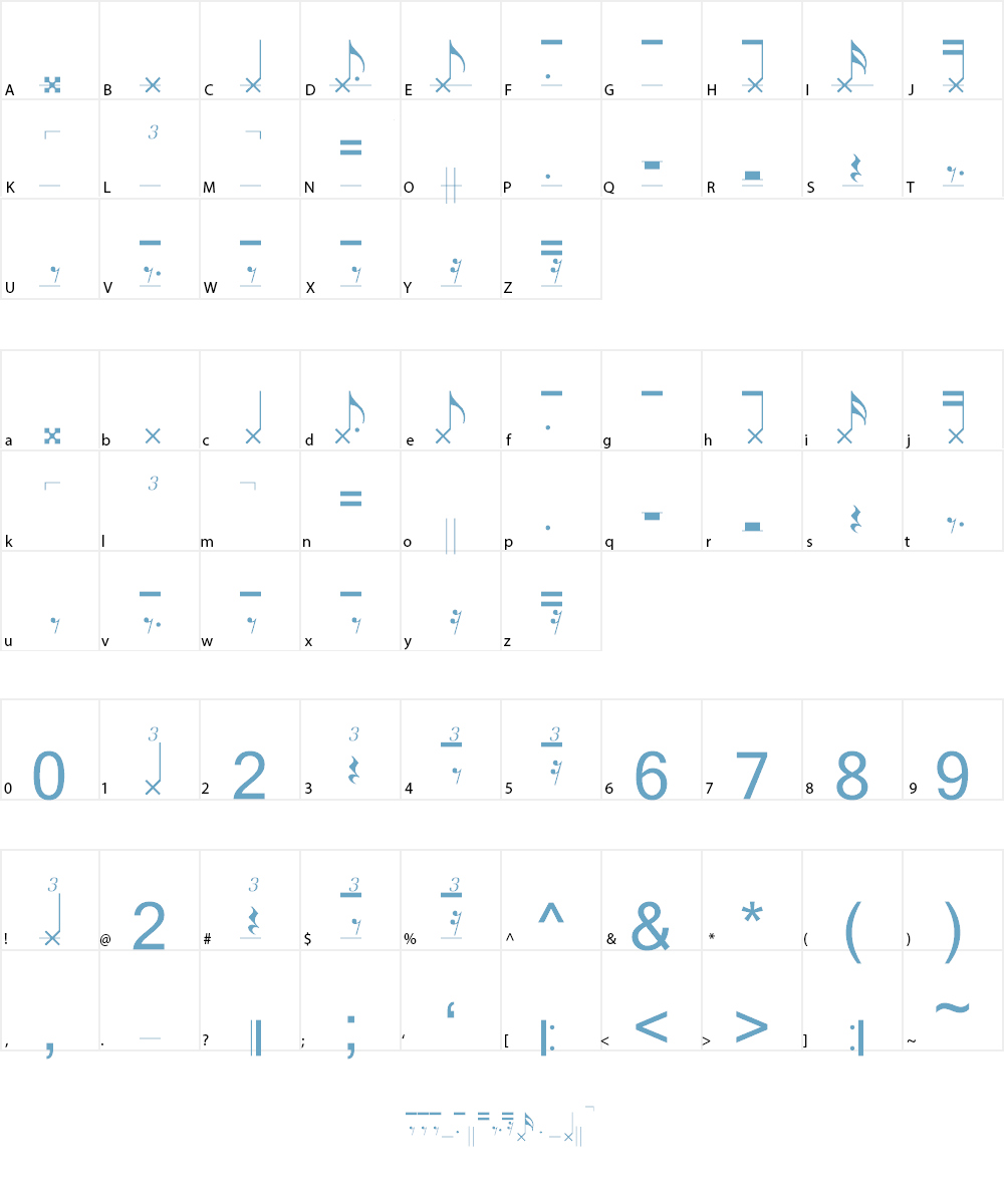 Bongos Font Character