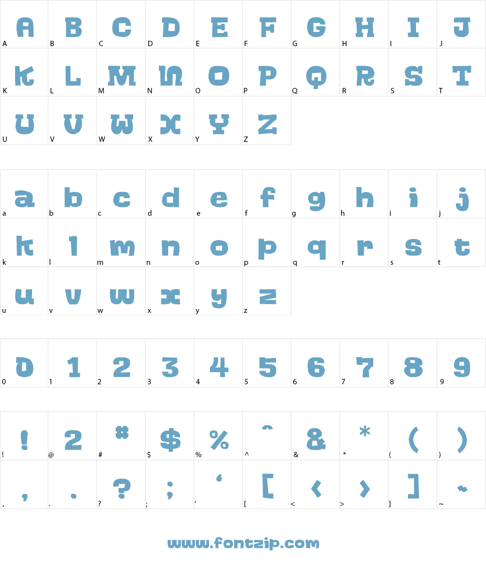 Go-Go-Go Font Character