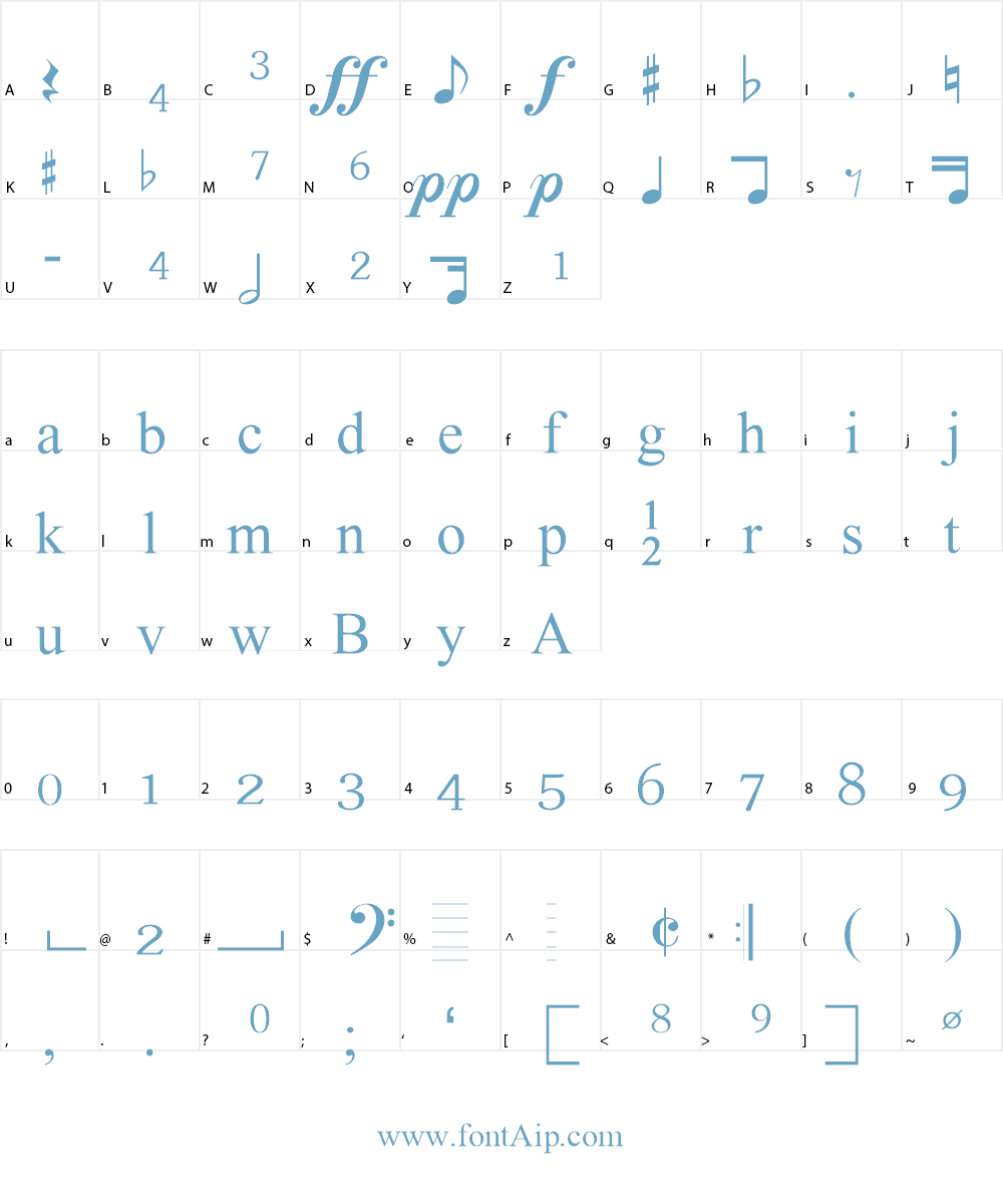 MetDemo Font Character