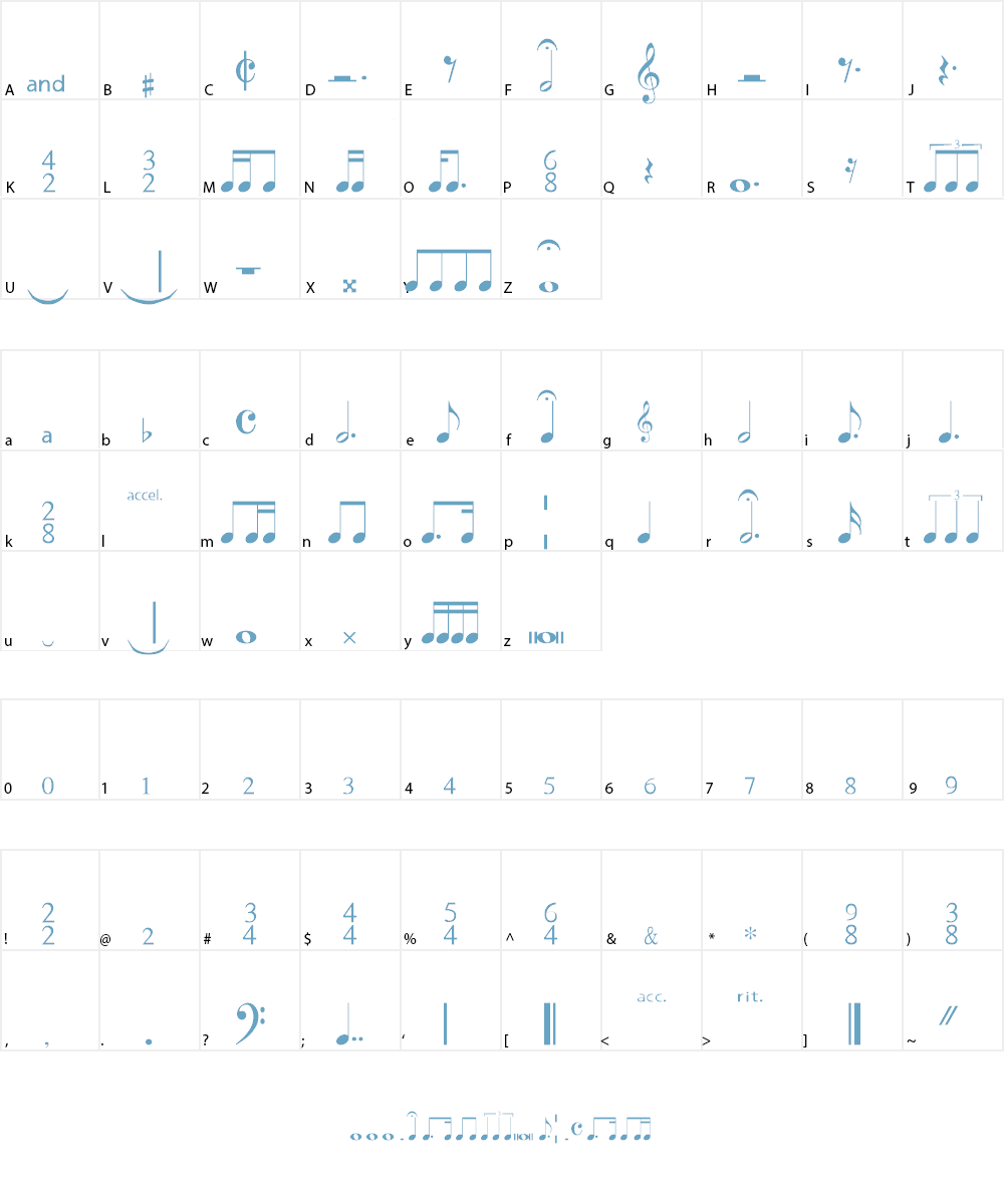 MusiSync Font Character