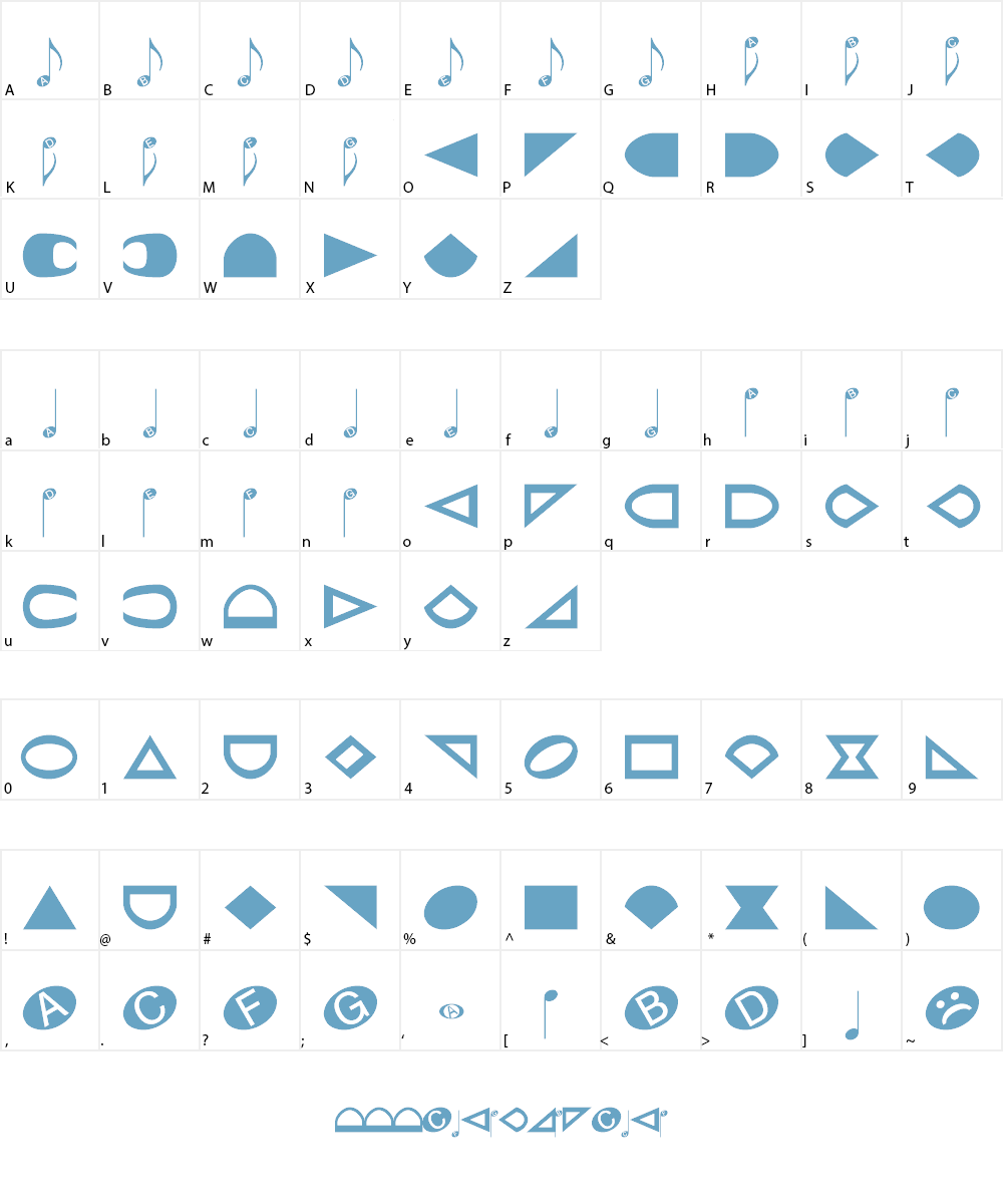 NoteHedz Font Character