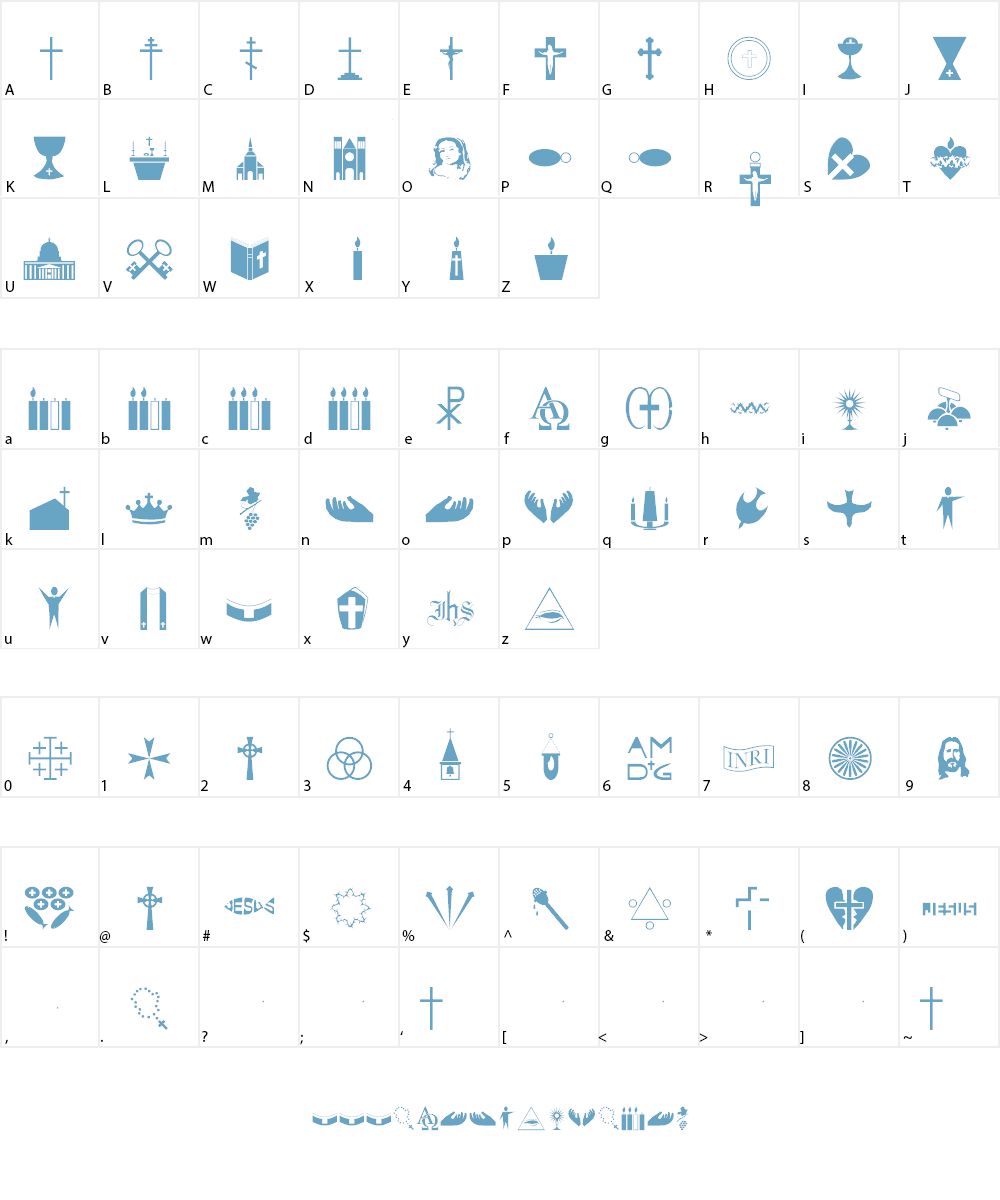 Roman Catholic Font Character