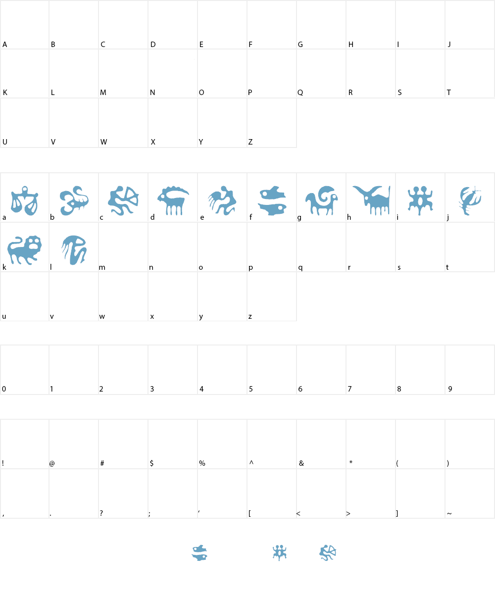 Zodiac Font Character
