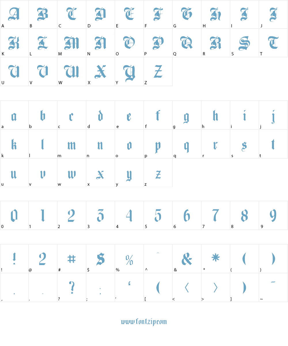 Beckett Font Character