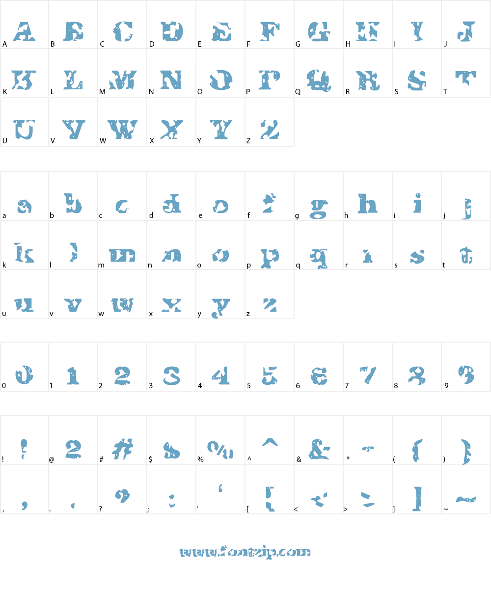 I Shot The Sheriff Font Character