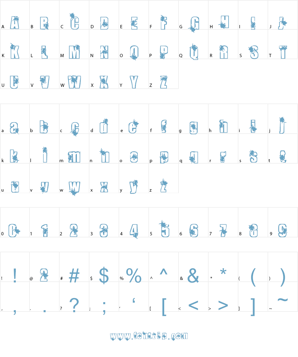 Infestation Font Character