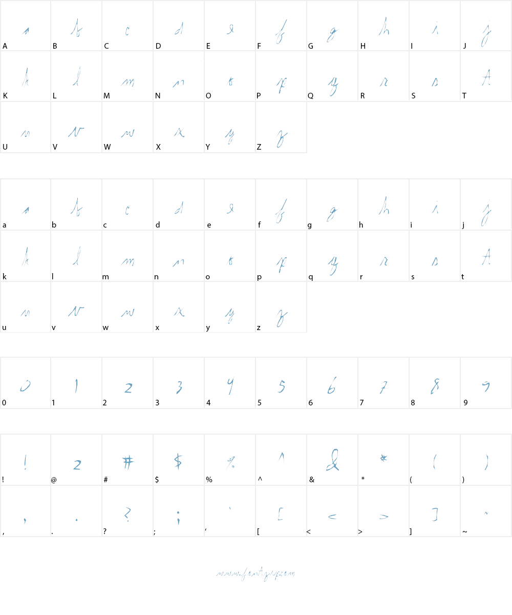 internal Font Character