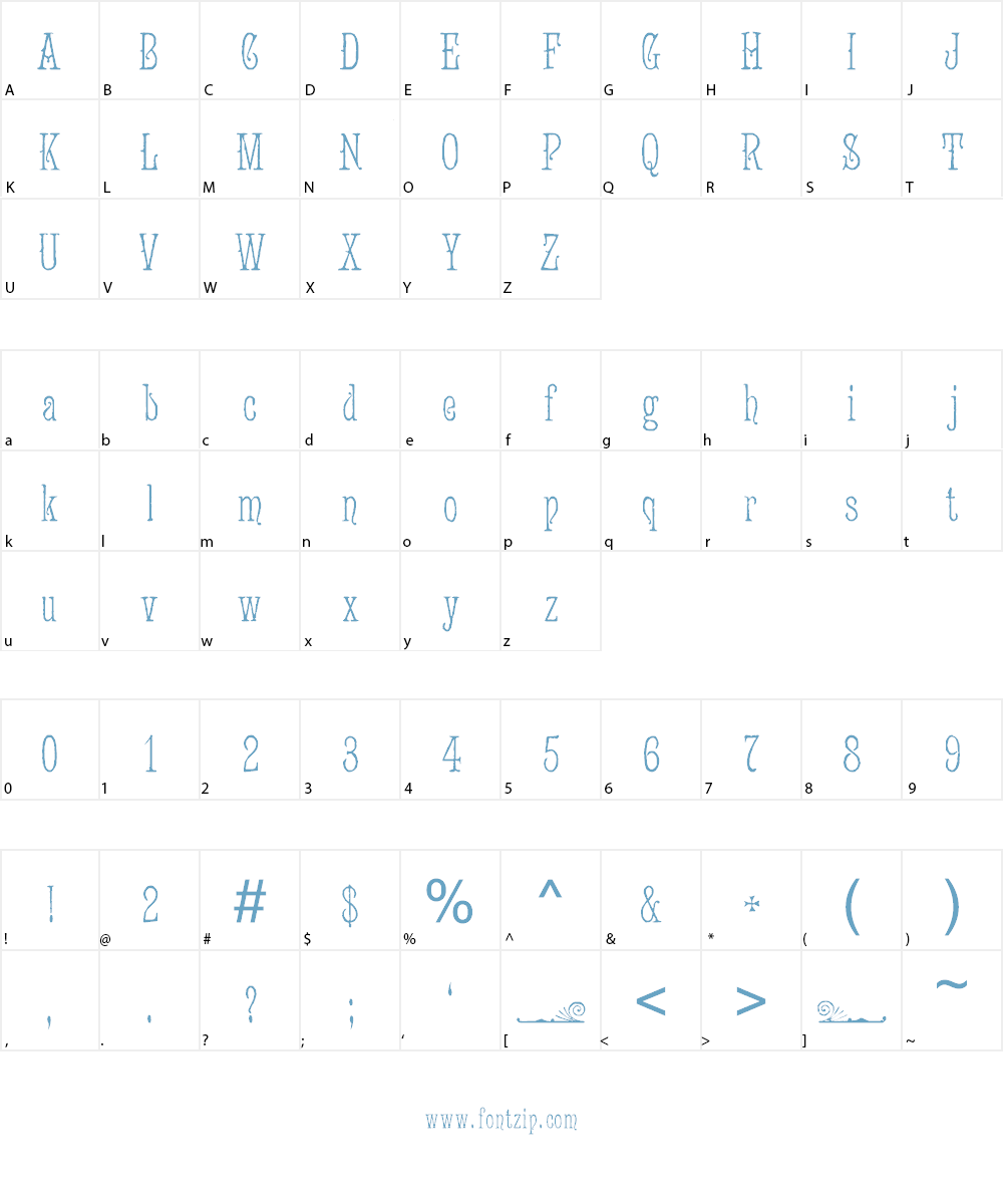 Jugend WF Font Character