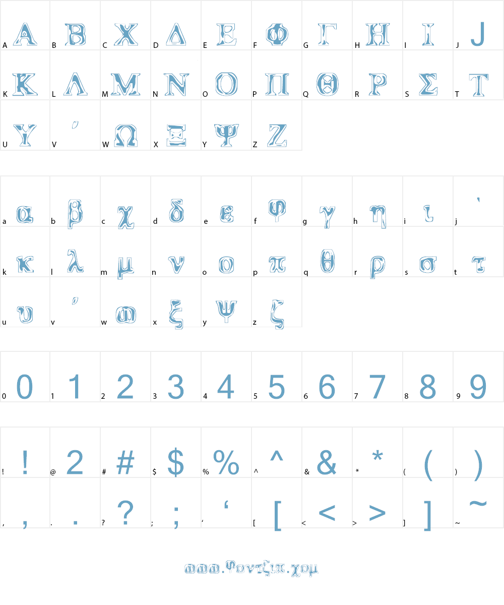Parthenon Font Character