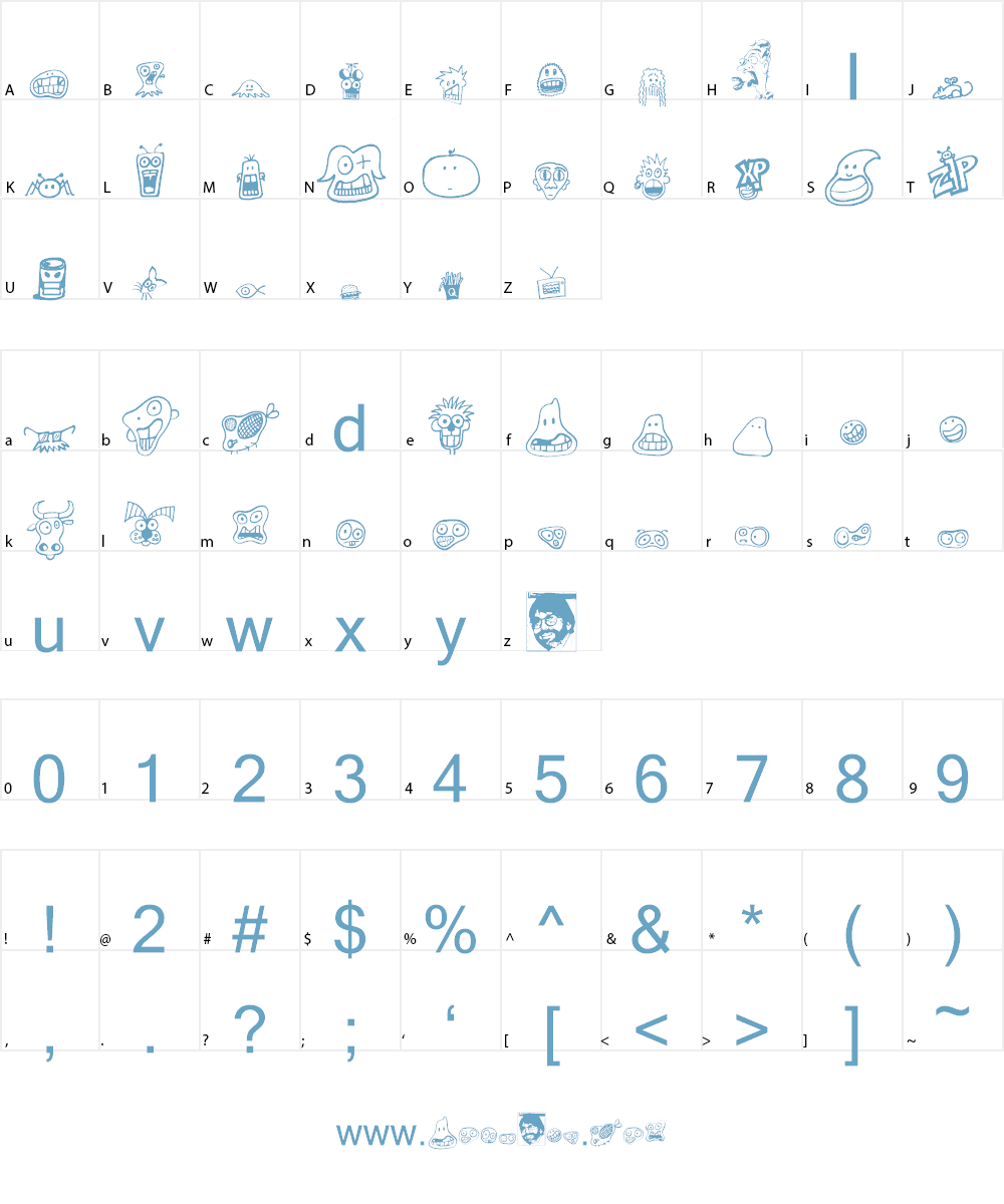 PHILBATS Font Character