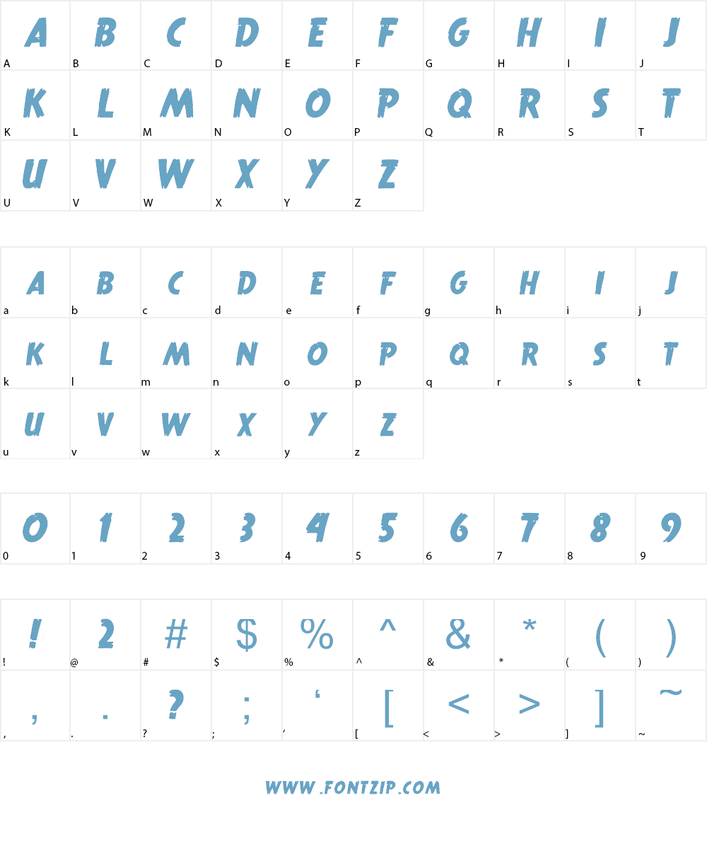 True Crimes Font Character