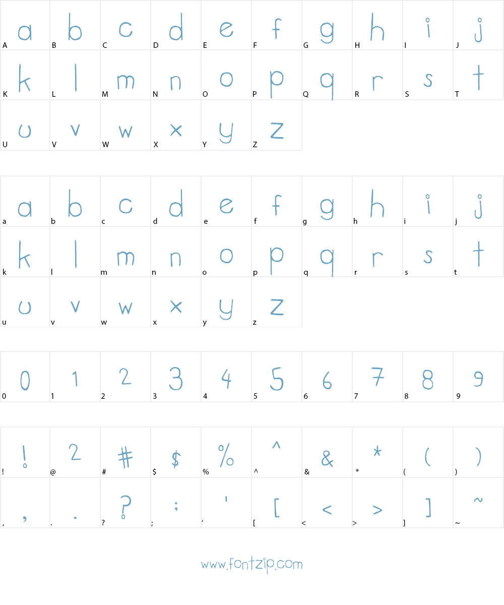tweed Font Character