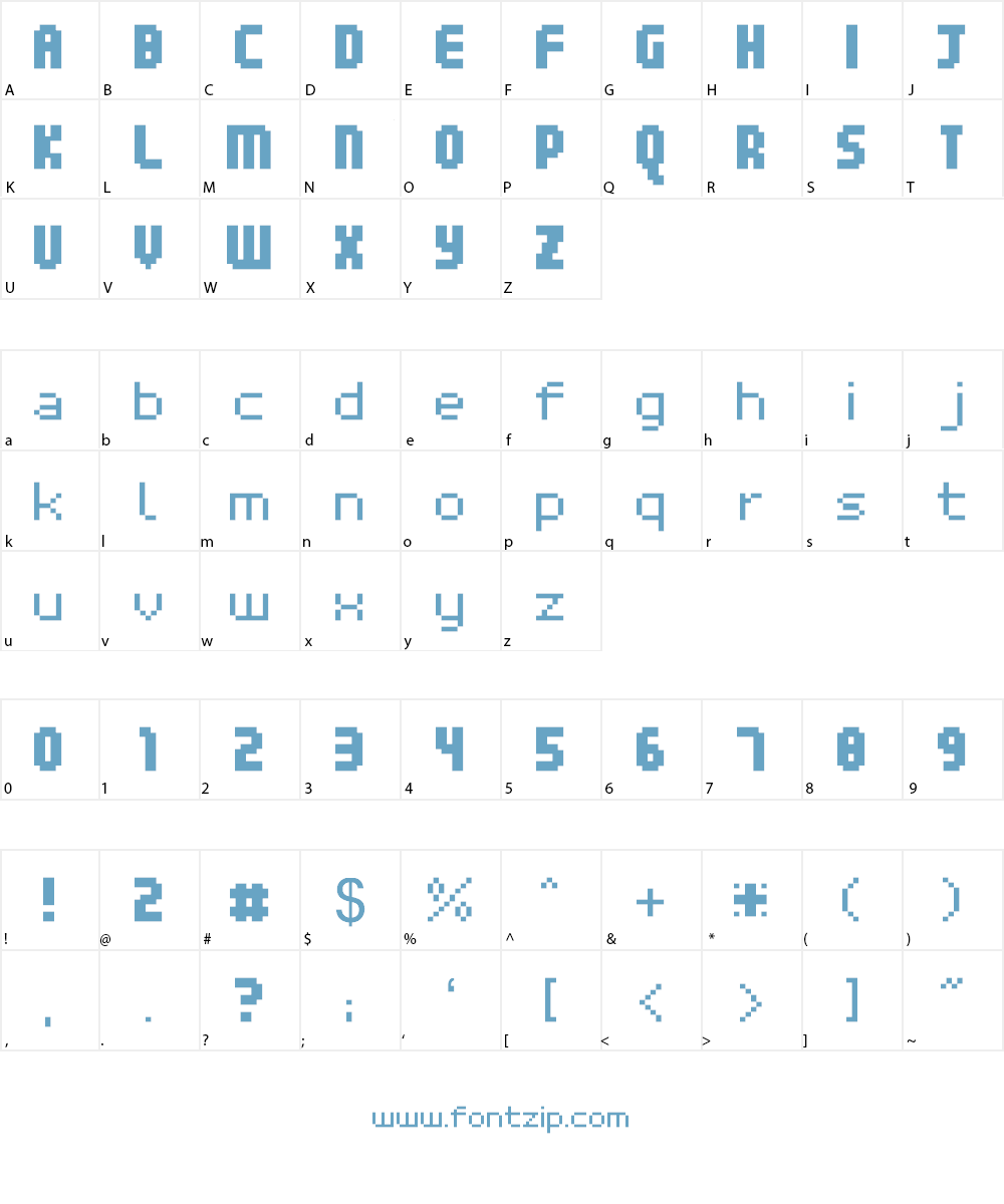 11px3bus Font Character