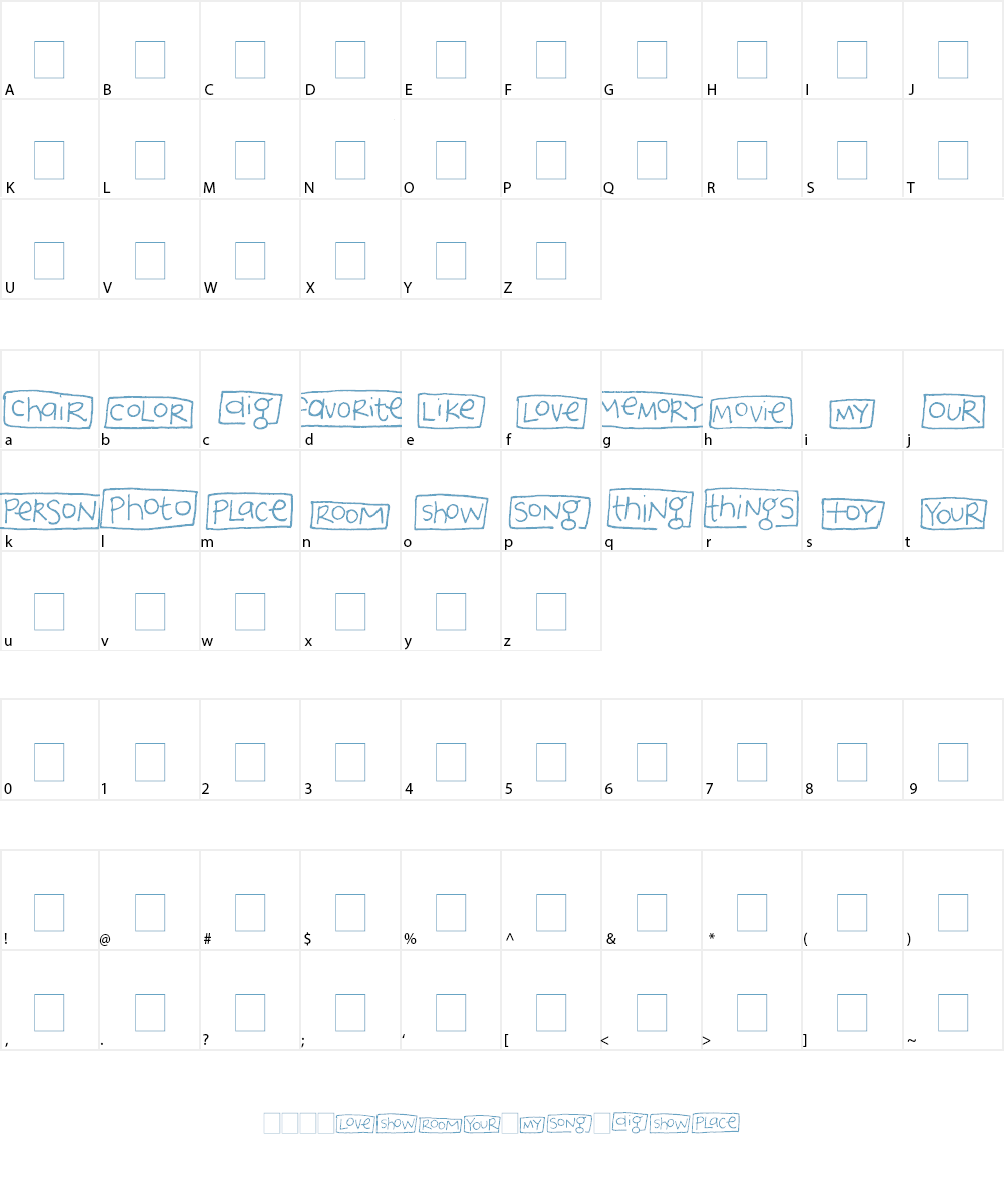 2Peas Blocks - Favorites Font Character