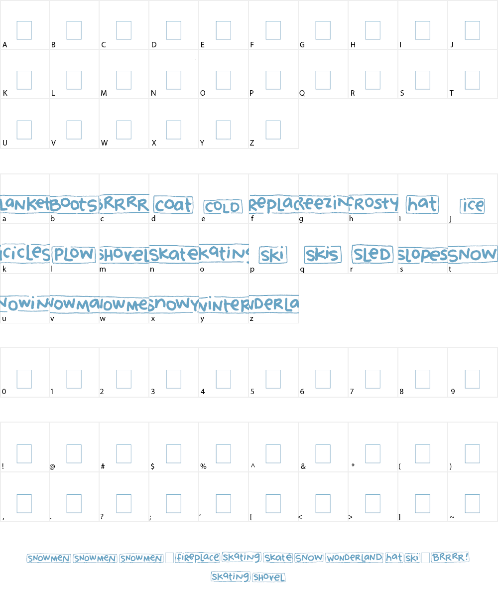 2Peas Blocks - Winter Font Character