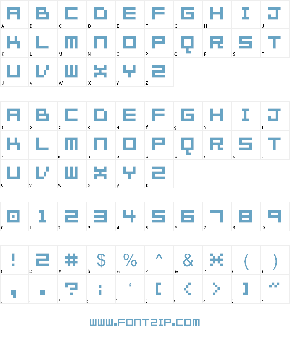 7px2bus Font Character
