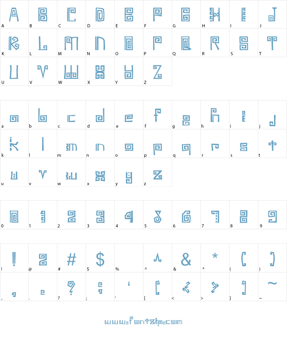 Ambages Font Character