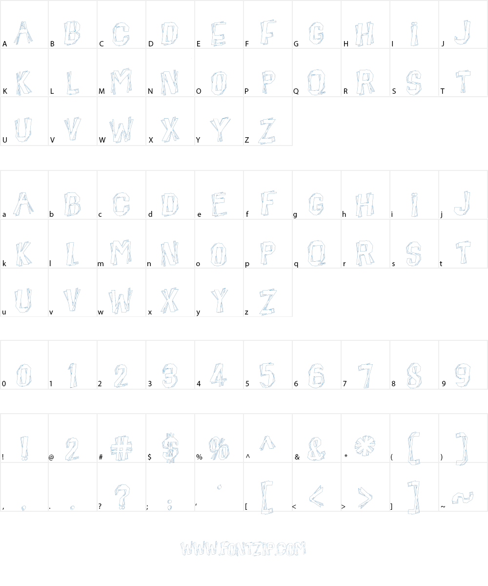 Beatnik Hayseed Font Character