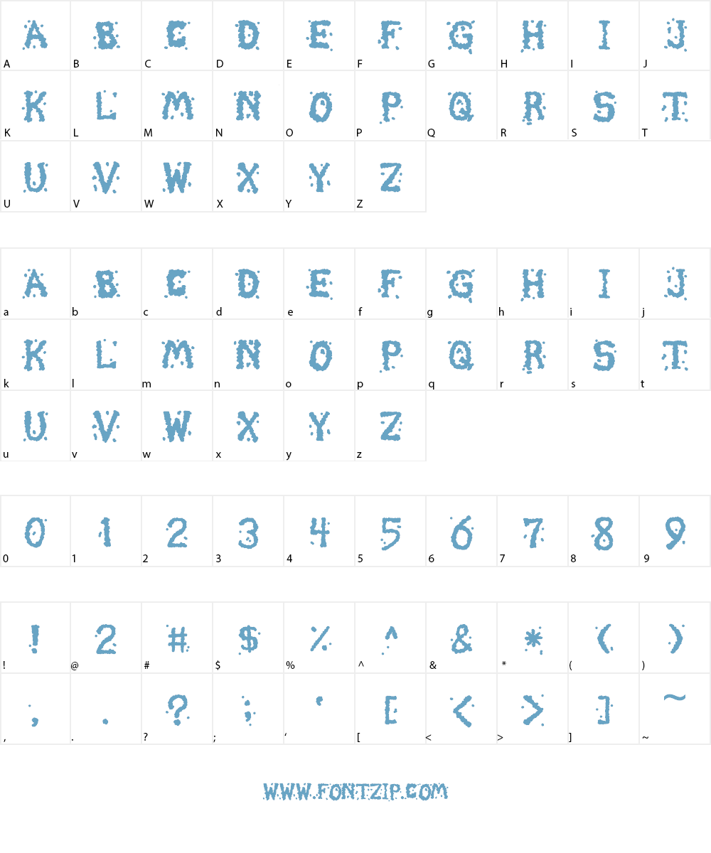 Celestial Chunder Font Character