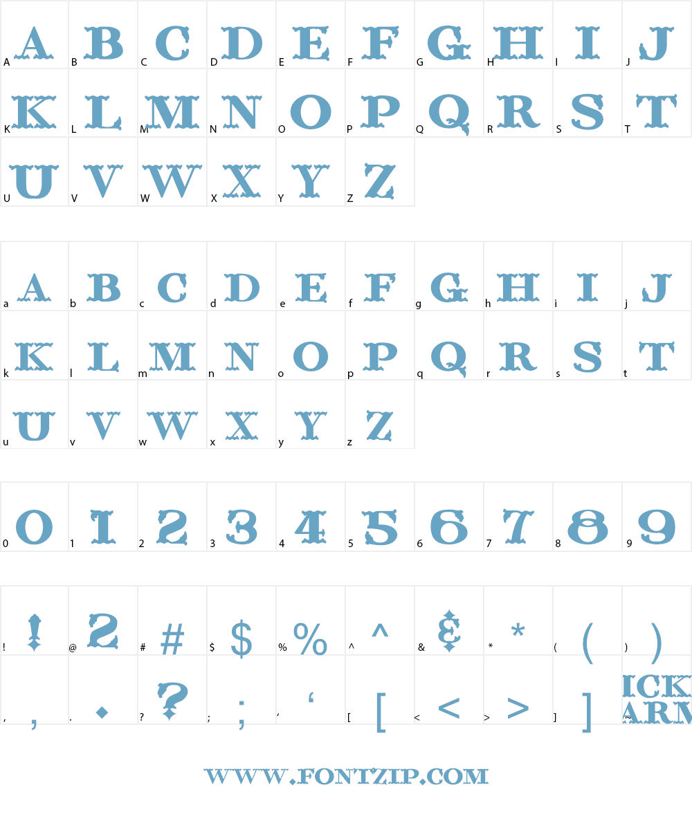 Chicken Farm Font Character