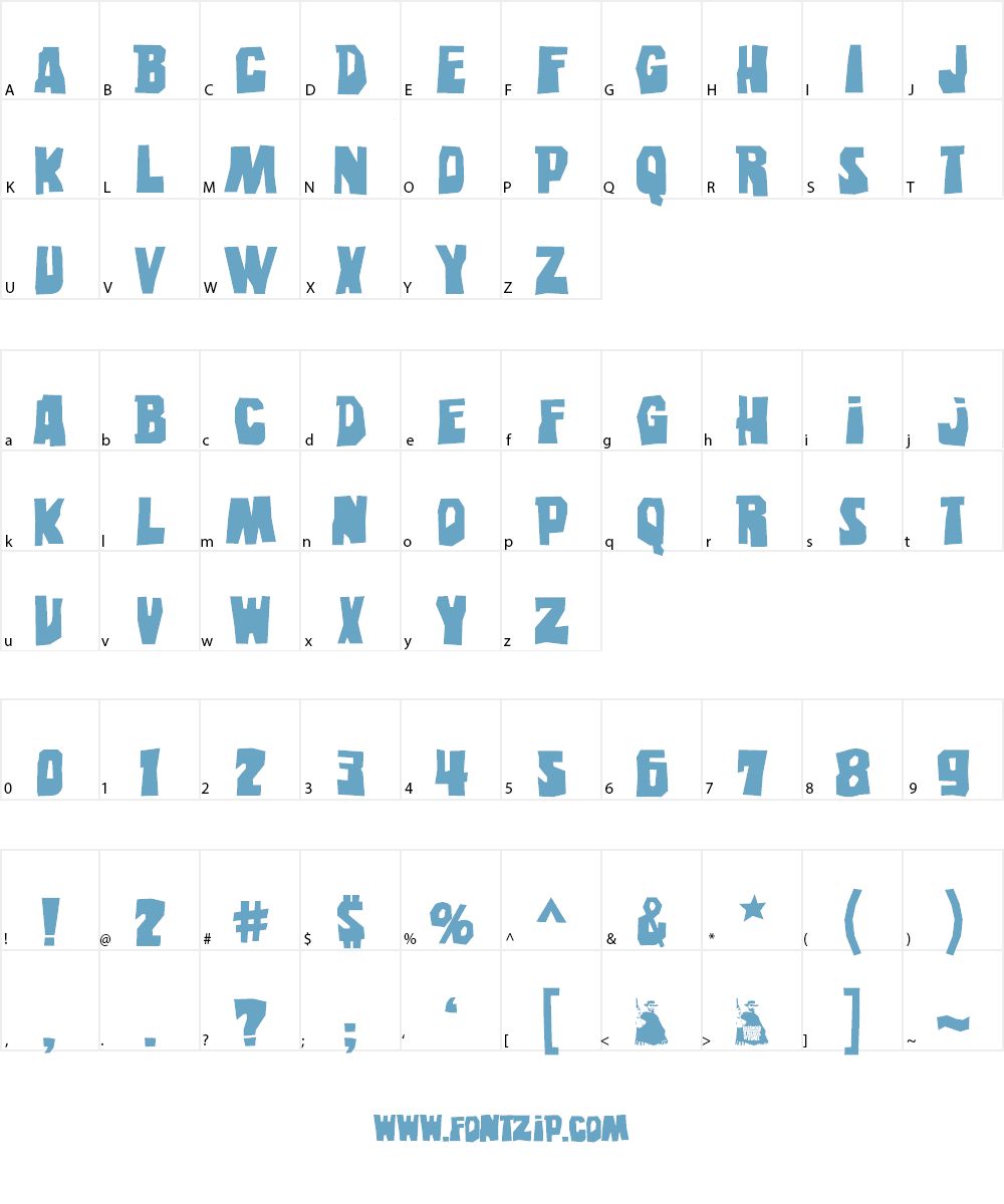 Eastwood Font Character