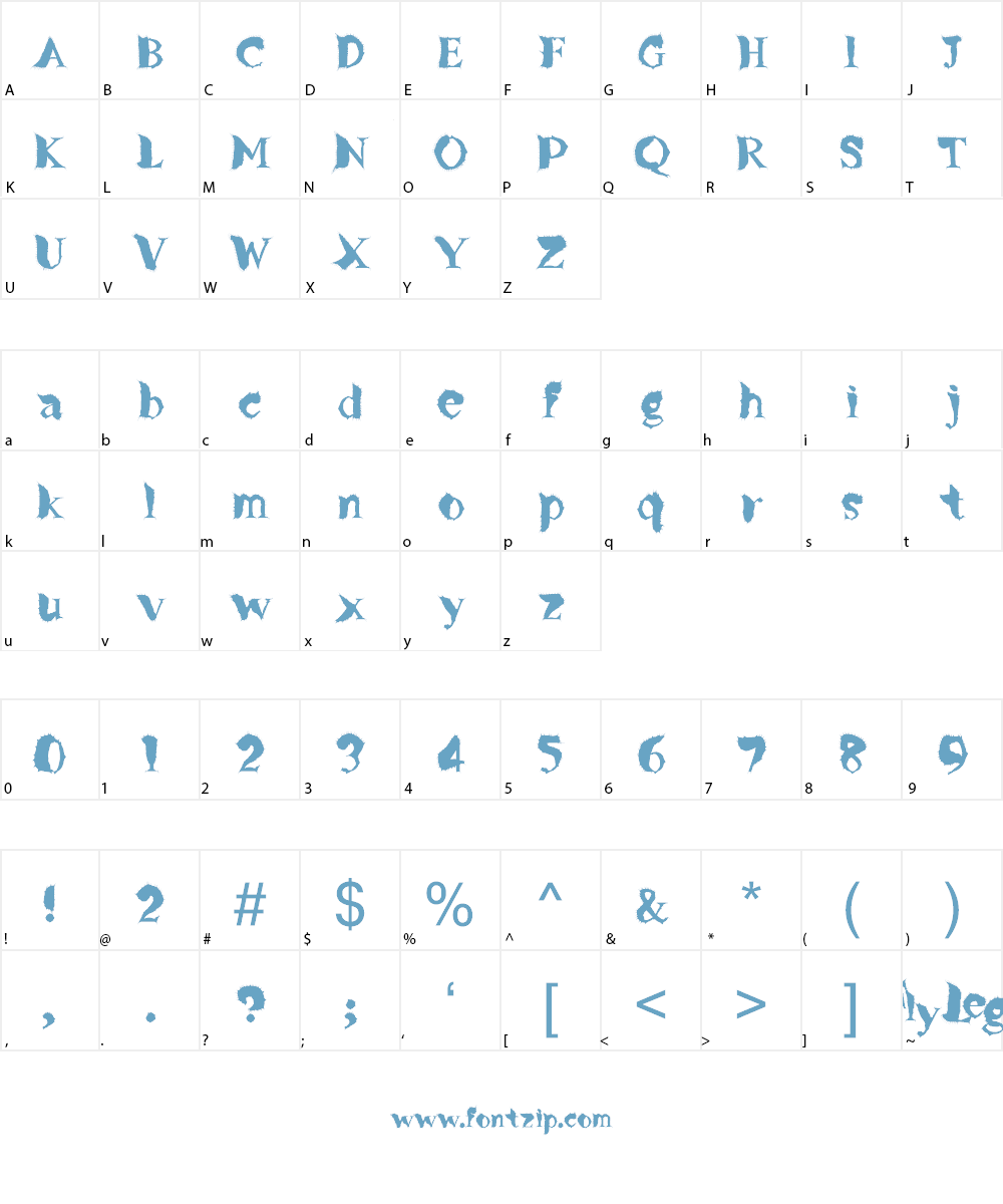 Fly Legs Font Character