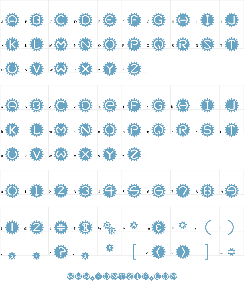 GearBox Font Character