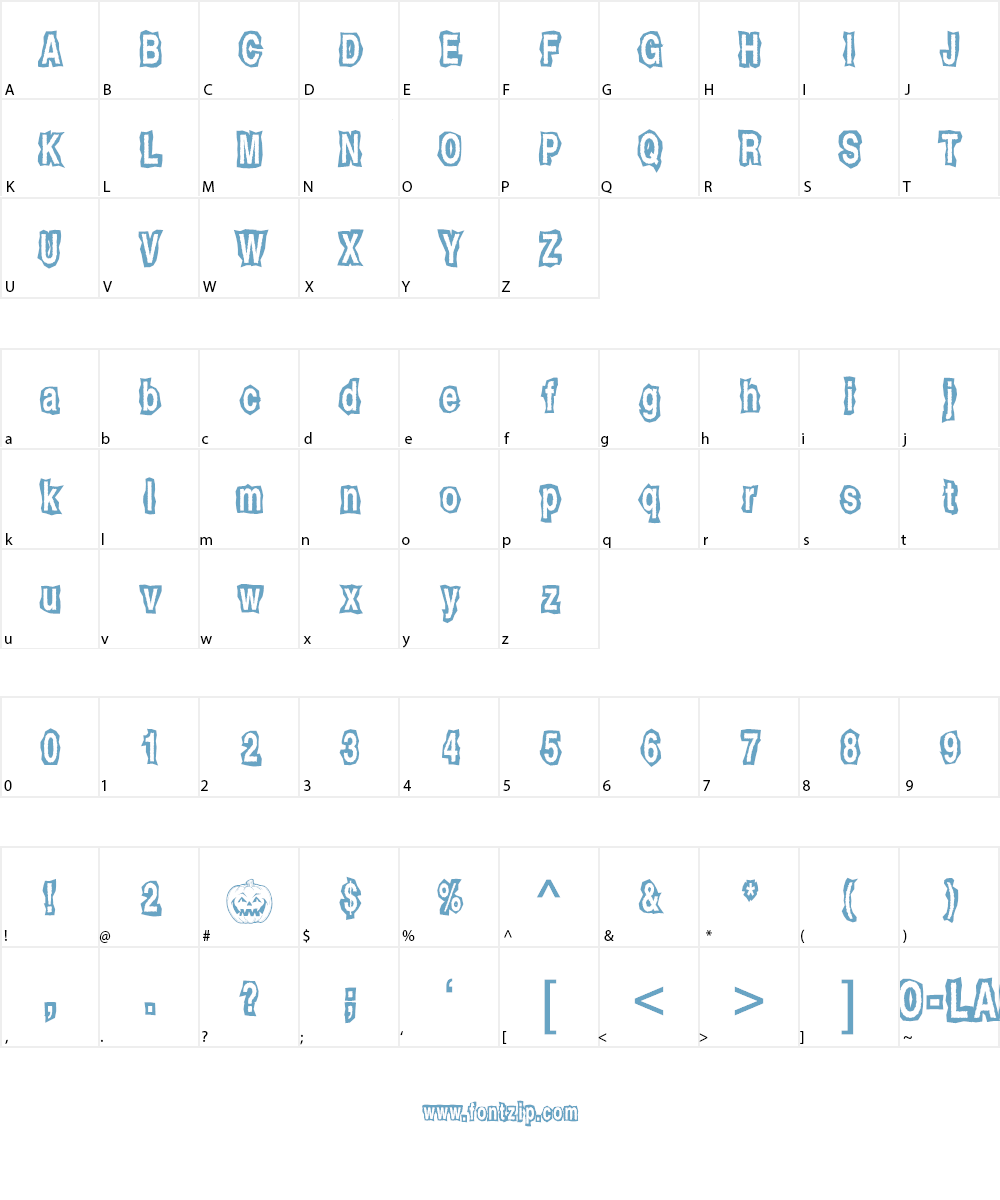 Jack-O-Lantern Font Character