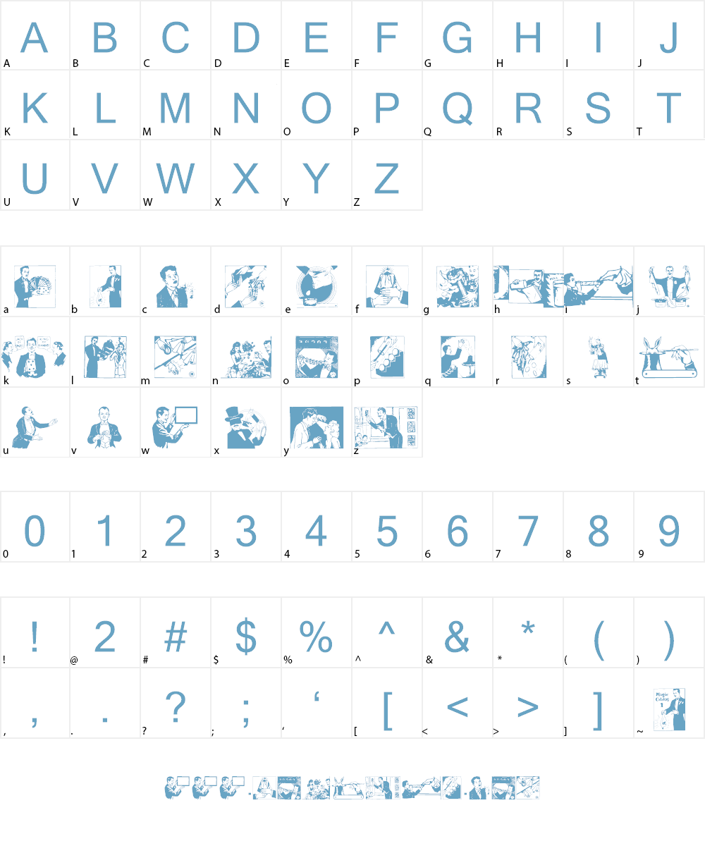 Magic Catalog Font Character