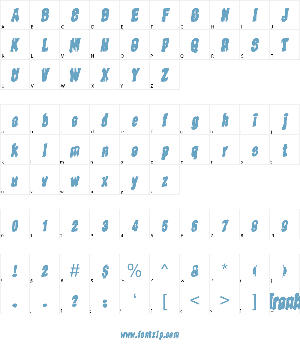Piranha Font Character