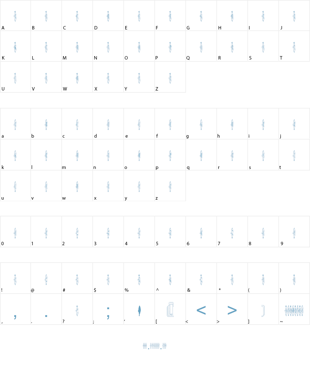 Sardines Font Character