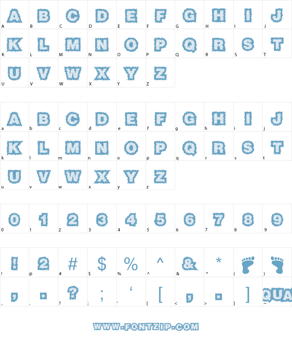 Sasquatch Font Character