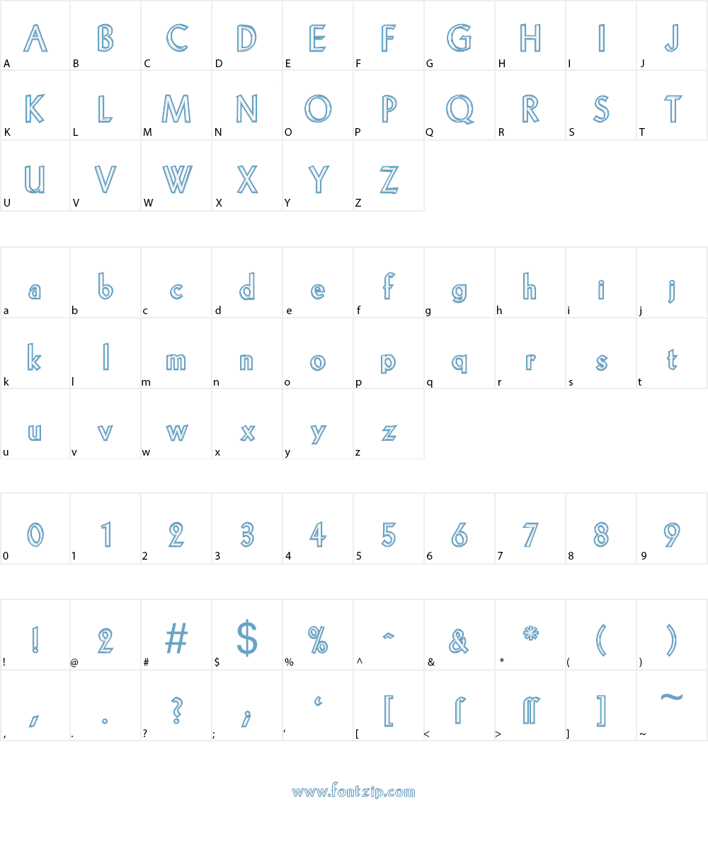 Stahl Steel Font Character