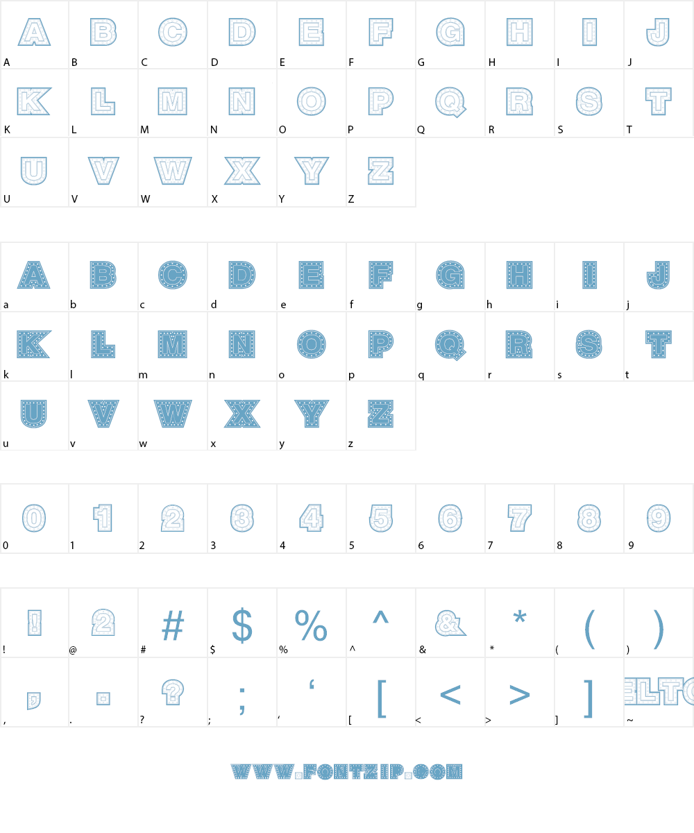 Steel Town Font Character