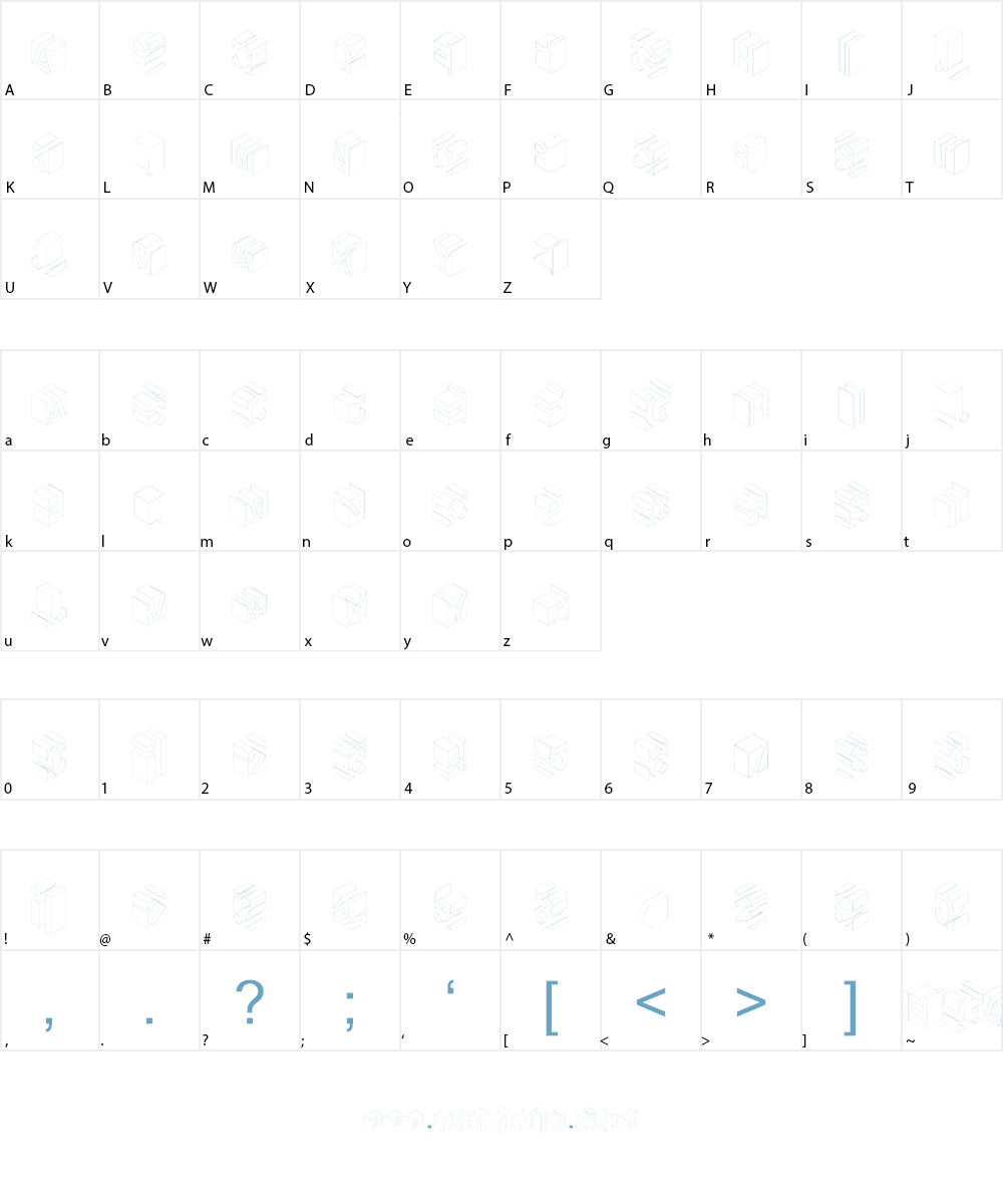 Typo Negative Font Character