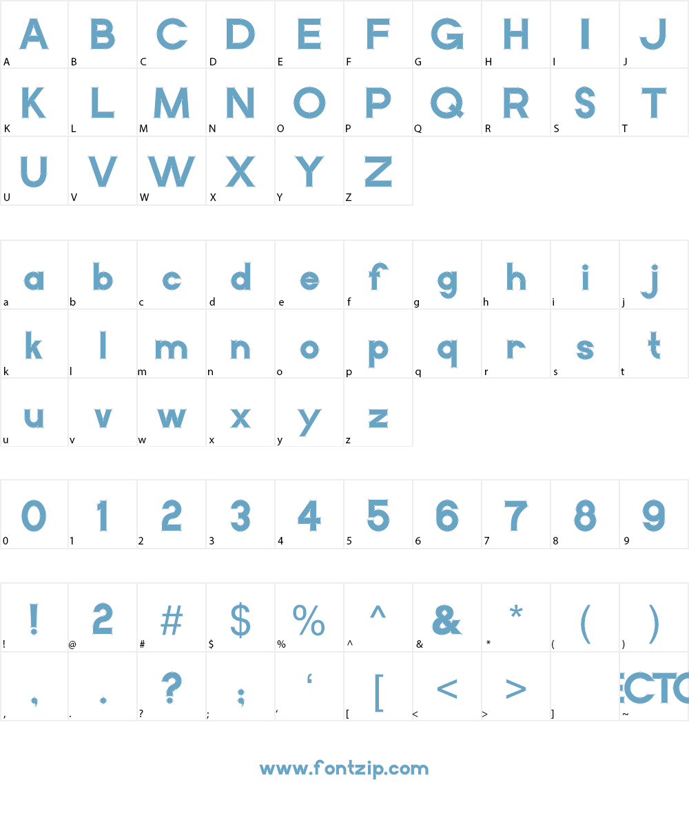 Vector Black Font Character