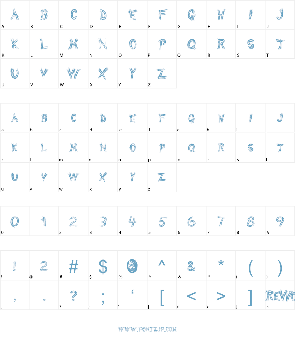 Werewolf Font Character