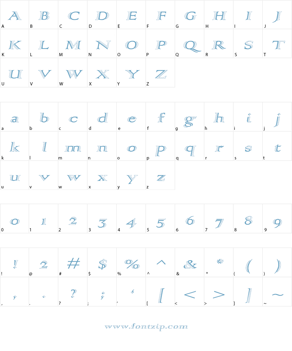 AlphaRev Font Character