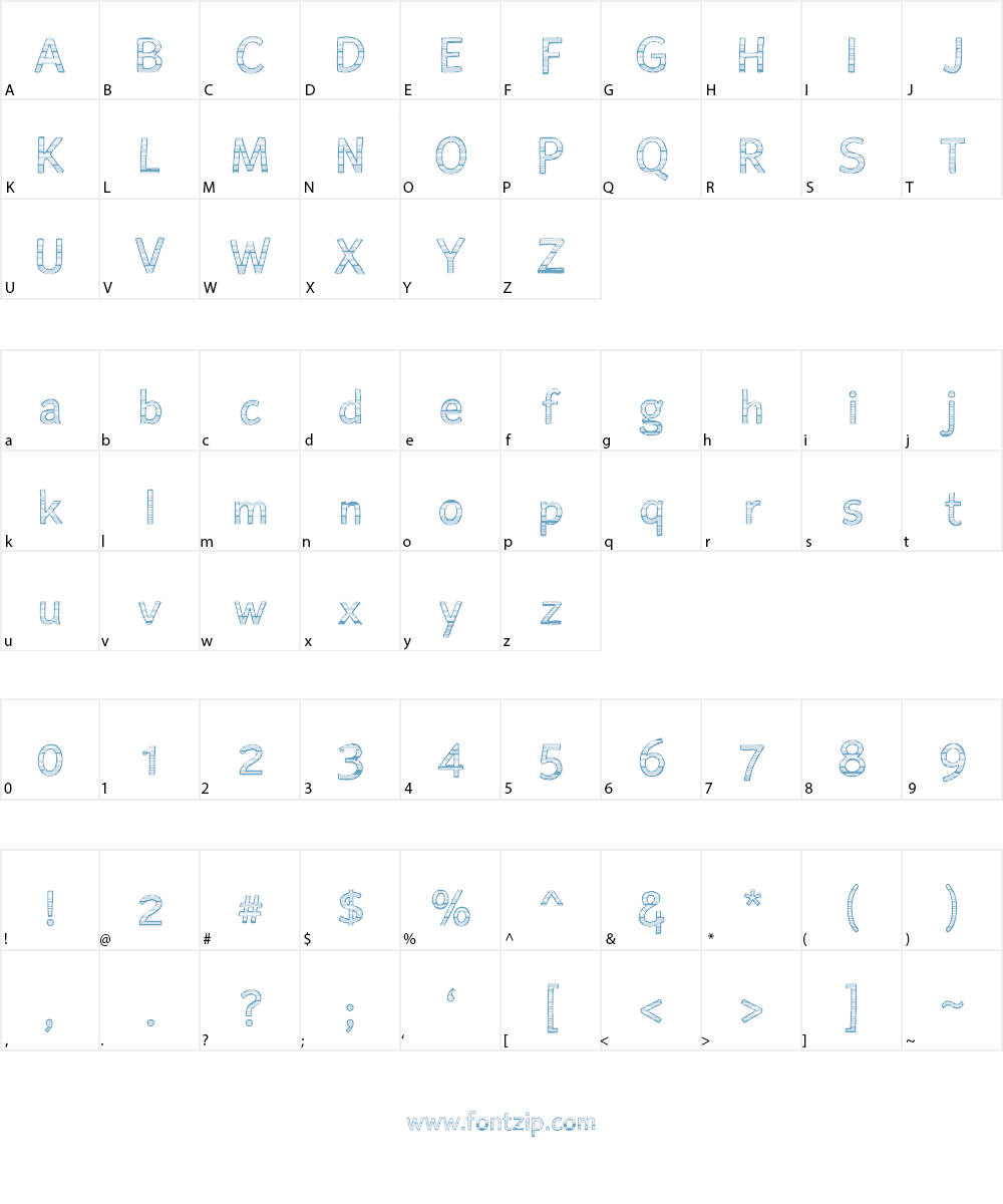 Alum Free Promotional Font Character
