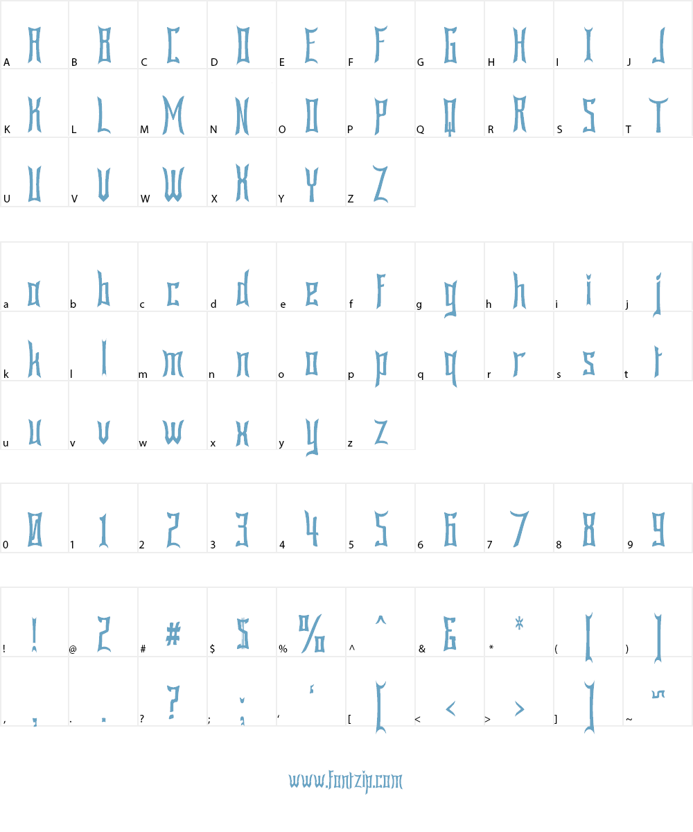 Bardour Font Character