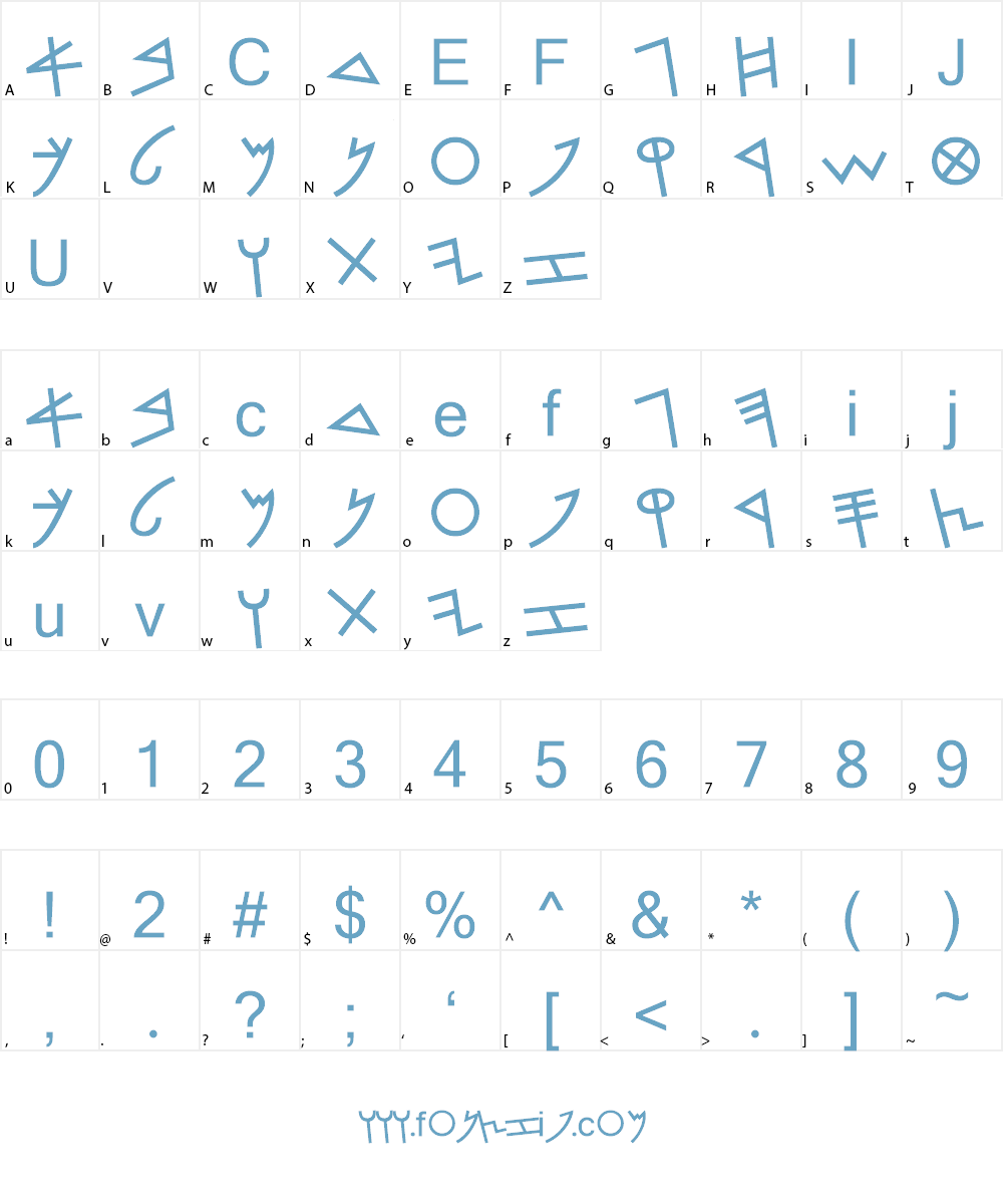 Phoenician Moabite Font Character