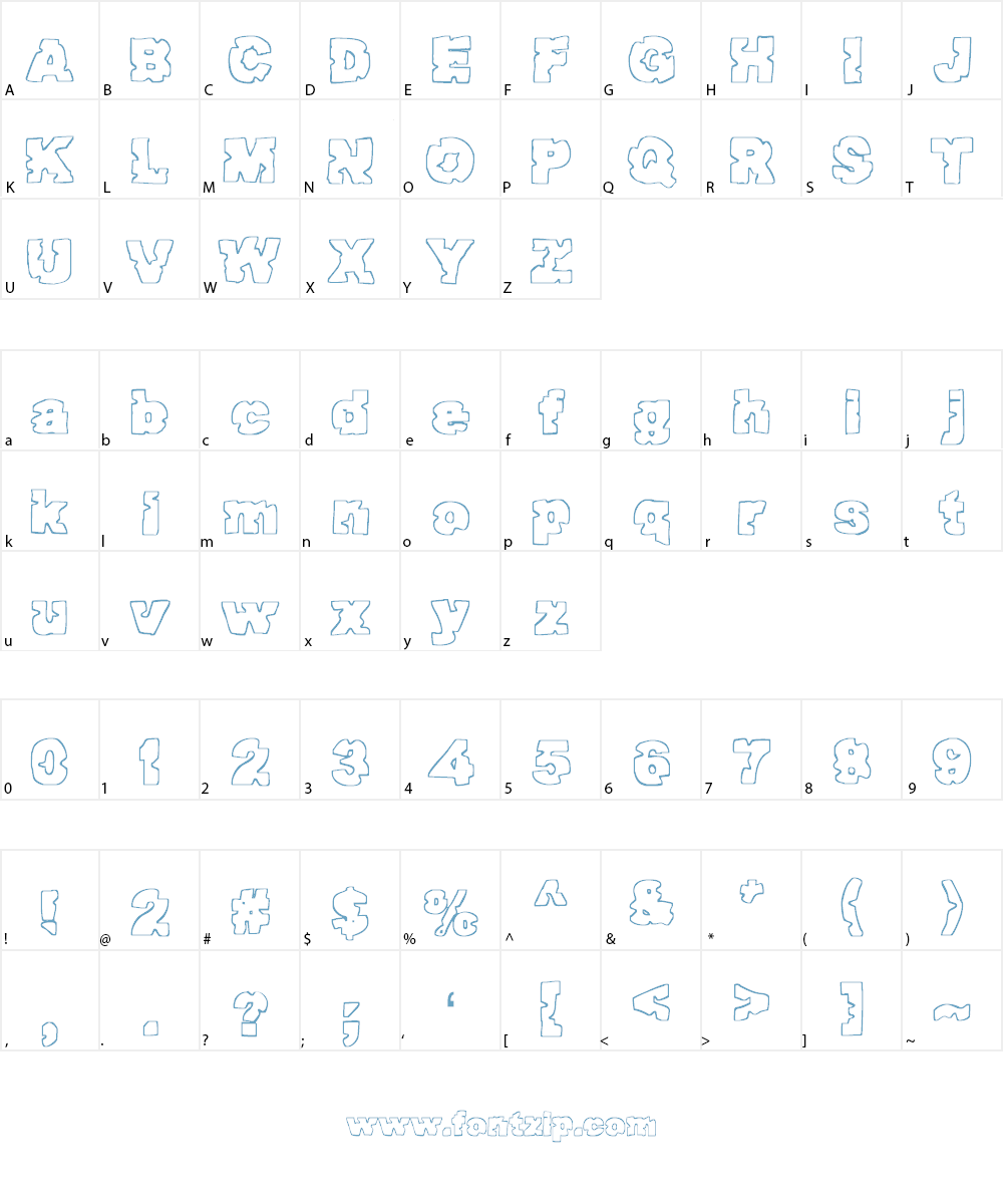 Raptor Attack Font Character