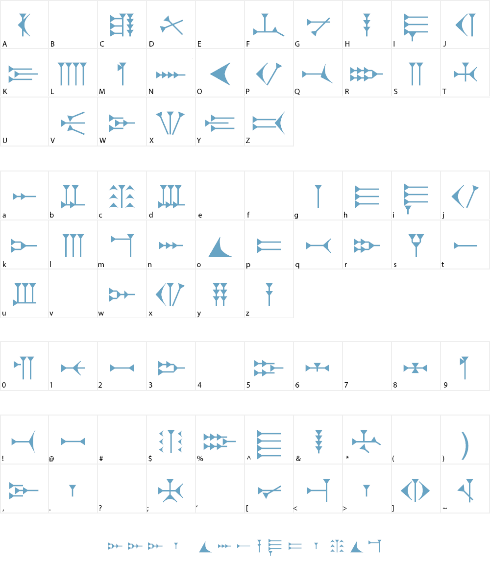 Ugaritic 3 Font Character