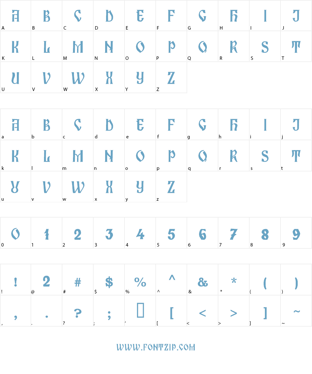 Zamolxis I Font Character